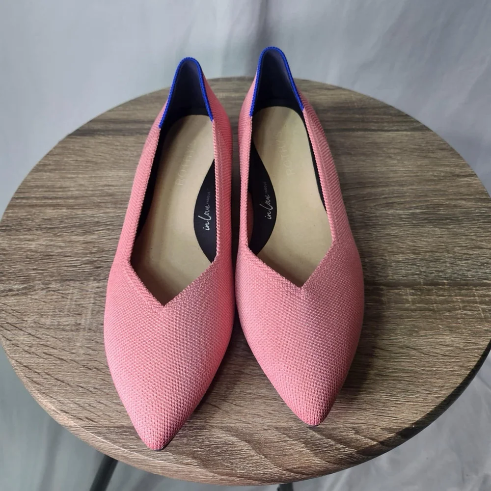 Rothy’s Women’s The High Point In Love Insole In Tulip Pink Shoes 7.5 Preppy